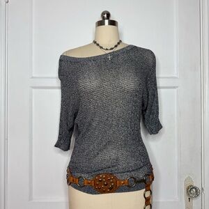 Express grey slouchy top